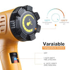 SEEKONE 1800W Heat Gun Variable Temp 122℉-1202℉ for Crafts, Shrink Wrap