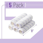 Bates- Paint Roller Covers, 9", Purple Stripes, 5 Pack, Covers for Paint Rollers 9 Inch, 9 Inch Paint Roller Covers, Paint Roller Cover, Paint Roller Covers 9 Inch, Large Paint Roller Covers - color: Light Purple Stripes, size: 9 Inch, 5 Pack