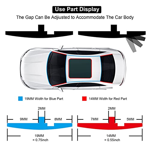 Car Weather Stripping 14mm Car Windshield Weather Seal Rubber Stripping Trim Weatherstrip Adhesive T Shape Sunroof Seal Cover Leak Sound Proofing (16 Feet) - size: 0.55 in x 16 ft