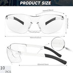 Salfboy Clear Safety Glasses for Men - color: 10 Clear