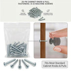 Cabinet Knob & Pull Machine Screws 25-pk (8-32 x 1-1/2") or Choose Your Length; Fasteners for Kitchen & Bathroom Drawer & Door Hardware - size: 8-32 x 1-1/2"