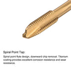 uxcell M4 x 0.7 Spiral Point Thread Tap and 3.3mm Drill Bit Set, Metric Titanium Plated Cobalt High Speed Steel Machine Screw Thread Tap Threading Tool - size: M4 x 0.7 + 3.3mm
