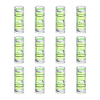 HARFINGTON 12pcs Mini Cylindrical Bubble Spirit Level Vials 4.5x12mm - size: 4.5x12mm