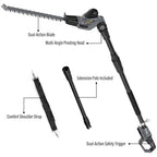 Pole Hedge Trimmer Cordless Compatible with Dewalt 20V MAX (Tool Only) - color: Black