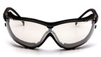 Pyramex V2G Safety Glasses, Black Frame/Amber Anti-Fog Lens - color: Black Frame/Indoor-outdoor Mirror Anti-fog Lens