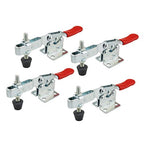 Toggle Clamp 4 Pack 201-B Style Quick Release Toggle Latch Hold Down Clamp Antiskid Red Horizontal Clamp 360Lbs Holding Capacity Quick Release Woodworking Tool - style: 201B, 4PK