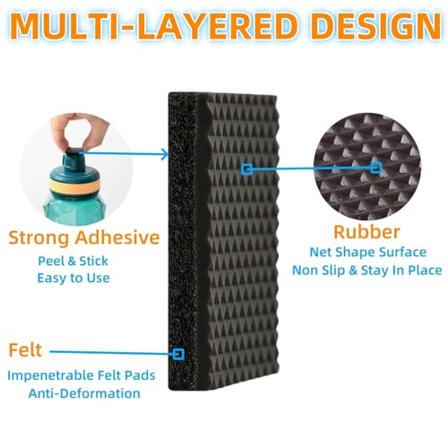 Furnigear Non Slip Furniture Pads - Self Adhesive Rubber Anti Skid Pads Grippers Rubber Chair Feet Furniture Pad for Hardwood Floors -Protectors for Furniture Table Legs Anti Slip 32 Pcs 1-1/2" Square - size: 1-1/2" Square 32pcs