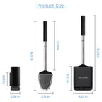 Sellemer Silicone Toilet Brush, Ventilation Slots Base Holder 3 Pack, Black - color: Black-3pcs