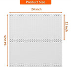 WALMANN 2 PCS 12x24 in Pegboard Panels, 24x24 in Tools Pegboards, Grey - color: Grey 12"*24", size: 24"*24"
