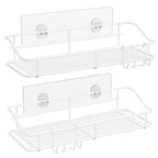 Nieifi Shower Caddy Adhesive, Shower Shelves, Shampoo Holder for Bathroom - color: White, size: 2 Pack