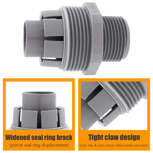 4Pcs NPT 1/2" Electrical Conduit Connector Fittings - size: 1/2 Inch
