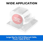 40Pack Large Cable Clips, Adhesive Wire Holders for Desk Wall, Clear - color: Clear- L06(40PCS)