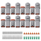 8 Set 4 Pin Deutsch DT Connector Kit, Waterproof Auto Wire Connector - style: 8 Sets 4 Pin