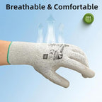 Schwer 6 Pairs A2 Cut Resistant Work Gloves, Ultra Durable, LT5636, XL - size: X-Large