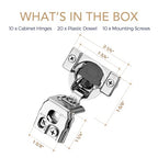Soft Close Hinges for Kitchen Cabinet Hinges, 1-1/2 Inch Overlay, 10 Pack - size: 1-1/2 inch Overlay