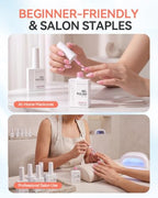 Makartt Pastel Gel Nail Polish Set 15ML: 6 Translucent Colors - color: Cool Girl Mocktail