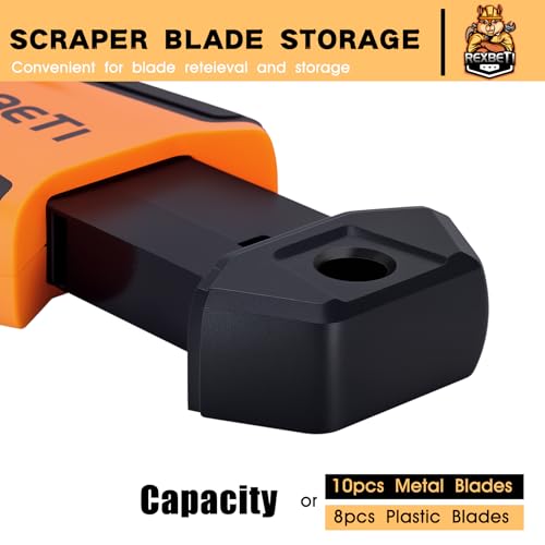 REXBETI Razor Blade Scraper Tool, 2 Pack Windows, Glass Stovetop Scraper - style: Upgraded 2 Pack