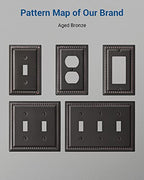 DEWENWILS Aged Bronze Light Switch Cover, Tripple Toggle Switch Wall Plates - color: Aged Bronze, size: 3 Toggle 2PK
