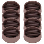 1.5X1.5 Round Rubber Caster Cups, Non Slip Furniture Pads - 8 Pack - color: Brown, size: 1.5” 8pcs