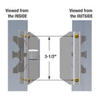 Prime-Line A 220 Black, Screen Door Latch and Pull, fits Bay Mills (Single Pack), Plastic/Steel/Zinc