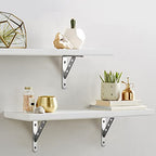YUMORE 8 Inch Shelf Bracket, Heavy Duty L Bracket, 2 Pack - size: 8"(Soild)
