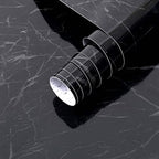 Arthome Black Marble,17"x120" Inches Peel and Stick Wallpaper, Black Marble Contact Paper Self-Adhesive and Removable Vinyl Wallpaper Waterproof Contact Paper for Cabinets Countertops Wall Covering - color: Black Marble, size: 17" x 120"