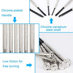 6PCS Mini Screwdriver Set, Small Professional Repair Tool Kit with 6 Different Size Flathead and Phillips Screwdrivers, Precision Screwdriver Sets for Jewelry, Watch, iPhone, Eyeglass Repair - style: 6PCS