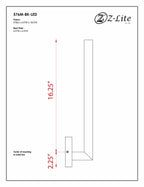 Open Box - Z-Lite 576M-BK-LED - Wall Sconces Outdoor Lighting