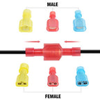 Nilight 160PCS Male Female Nylon Fully Insulated Crimp Electrical Terminals - color: 160PCS Crimp Terminals Connectors