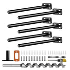 6pcs Wall Shelf Brackets Heavy Duty Floating Shelf Bracket Hidden,Invisible Black Shelving Brackets Decorative Floating Shelf Hardware Heavy Duty,Metal Shelf Support Bracket(8"-6pcs) - size: 8 inch-6pcs