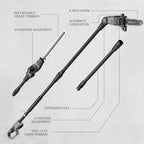 2-in-1 Pole Saw & Hedge Trimmer Compatible with Dewalt 20V MAX (Tool Only) - color: Gray