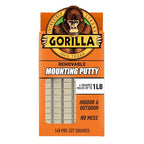Gorilla Removable Mounting Putty, Natural Tan, 168 Pre-Cut Squares, 1-Pack - size: 168 Squares