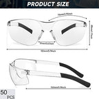 Salfboy 50pack safety glasses for men, Ansi Z87.1 Eye Protection Glasses - color: 118- 25clear+25grey