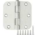 TDCHINGES Rounded Door Hinges Brushed Nickel 3.5 Inch 5/8" Radius 18 Pack - color: Satin Nickel-Rounded, size: 18 Pack