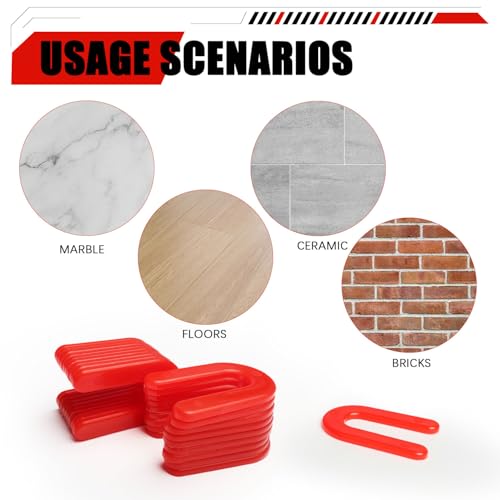 400 Horseshoe Tile Spacers, 1/8-Inch U-Shaped Plastic Spacers for Tile Leveling System Floor Wall Tile Installation - size: 1/8"-400 Pcs