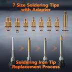Heat Set Insert Tools kit with 60W Soldering Iron & 380 Pcs Threaded Insert - size: ZW380