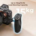 SMALLRIG Rotating Side Handle with HawkLock H21 Quick Release NATO Clamp, Includes H21 NATO Rail, 360° Adjustable, 15kg/ 33lb Load, Ergonomic Silicone Grip