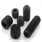 80Pcs M4-0.7x5mm Black Hex Socket Set Screw Grub Screws,Headless Cup Point,Flat Point Grub Bolt,Internal Hex Drive,Alloy Steel,Grade 12.9 Carbon Steel,for Towel Rack Door Knob - size: M4-0.7x5(80)