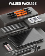 Nicpro 3 PCS 1.3 mm Mechanical Pencils Set with 66 Lead Refill, 3 Eraser - style: 3 Pack (Orange)