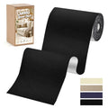 Canvas Repair Patch, 4x79 Inches Self-Adhesive Fabric Tape for Couch - color: Black