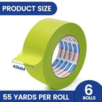 ADHES Green Delicate Surface Washi Masking Tape Painter Tape 2Inch - size: 48mm x 50m