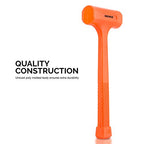 Neiko 02846A 1 LB Dead Blow Hammer, Neon Orange I Unibody Molded | Checkered Grip | Spark and Rebound Resistant - size: 1 Pound, style: Dead Blow