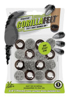 Slipstick GorillaFelt 3/4 Inch Chair Leg Floor Protectors/Felt Glides (Set of 16) Tap On Felt Furniture Pads Guaranteed to Stay On, Round Sliders, CB240-16 - size: 3/4 Inch 16 Pack