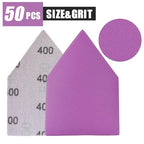 400 Grit Sandpaper, Triangle Sanding Sheets, Fits Milwaukee M12 Fuel Sander - style: 400 Grit