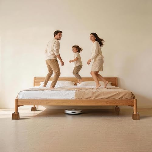 Wooden Bed Risers 3 Inch Heavy Duty, Support 2500 lbs, Brown - color: Retro Brown, size: 3"H(Inner 2"H)
