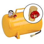 Hromee Air Tank Manifold Tool with Fill Port, Aluminum Shut Off Safety Valve and Relief Bypass 1/2" NPT Tank x 1/4" NPT Hose x 1/8" NPT Gauge for Air Compressor Portable Carry Tank - size: Air Tank Manifold Tool