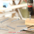 304 Stainless Steel Machine Screws,30pcs #8-32x1-1/2 Extra Long Outlet Screws Machine Long Electrical Outlet Screws Device Mounting Electrical Extender for Fix Wonky - size: #8-32x1-1/2"