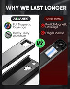 ALOANES Magnetic Screwdriver Organizer 36-Slot Black 3PC for Toolbox - color: Black