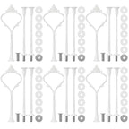 Patelai 6 Sets 3 Tiered Tray Hardware Kit,Simple,White - color: White, size: Simple
