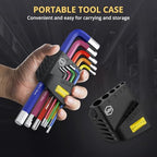 AMTOVL Hex Key Set, 9PCS Metric Allen Key Set, 1.5-10MM, Long Hex End - size: 9 PCS HEX SET